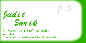 judit sarik business card